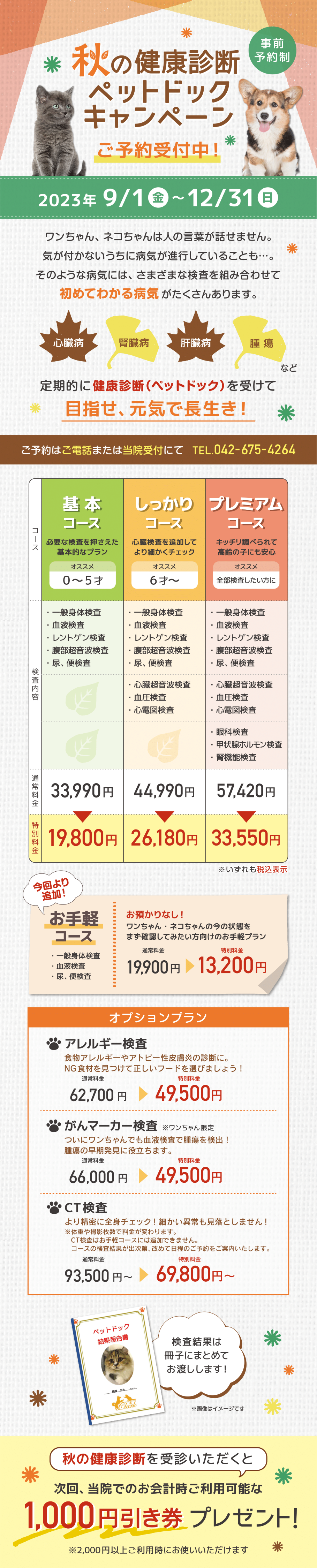 秋の健康診断キャンペーン